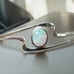Vintage sterling silver opal cuff bracelet