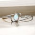 Vintage sterling silver opal cuff bracelet