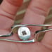Vintage sterling silver opal cuff bracelet
