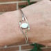 Vintage sterling silver opal cuff bracelet