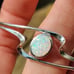 Vintage sterling silver opal cuff bracelet