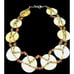 Genuine Gold Lip Seashell & Beaded 16 Choker Necklace