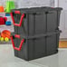 Sterilite 40 Gallon Wheeled Industrial Tote Plastic, Black, Set of 22 Pcs NEW Ma