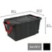 Sterilite 40 Gallon Wheeled Industrial Tote Plastic, Black, Set of 22 Pcs NEW Ma