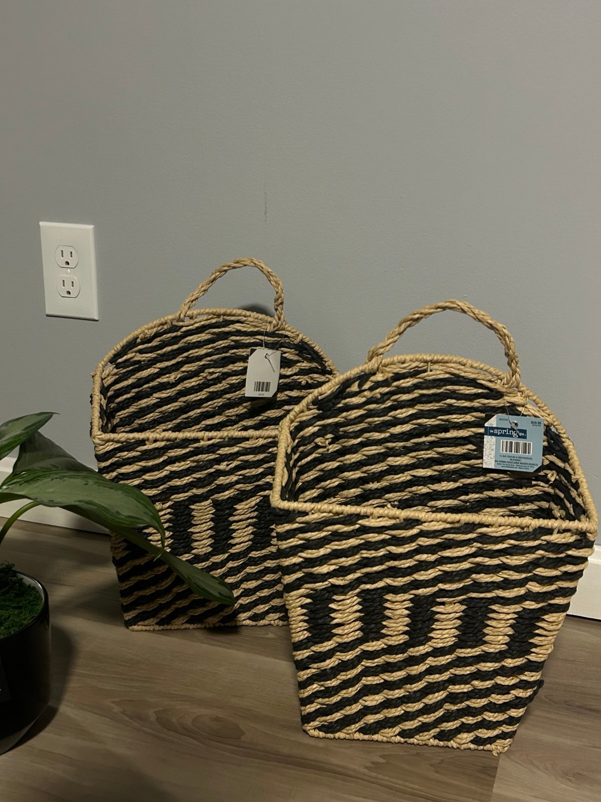 The Spring Shop Basket Plant Holder (Plant not Included)