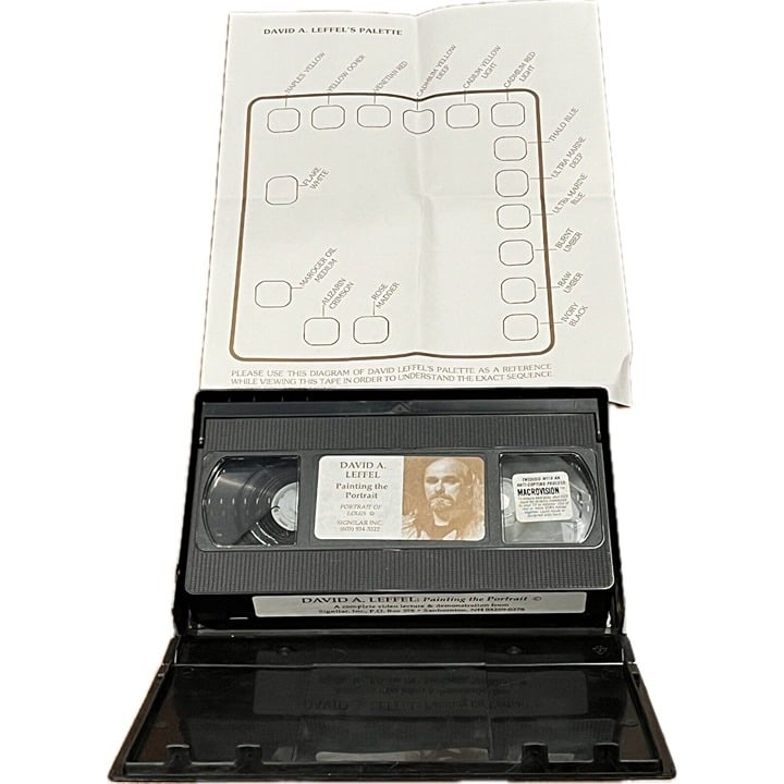 David A Leffel Painting the Portrait VHS Videotape Portrait of Louis w/ Palette