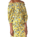 Saloni Grace Floral Off the Shoulder Yellow Midi Dress NWOT Size 6