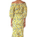 Saloni Grace Floral Off the Shoulder Yellow Midi Dress NWOT Size 6