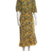 Saloni Grace Floral Off the Shoulder Yellow Midi Dress NWOT Size 6