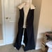 Long shoulder cloak with buttons and Sherpa collar