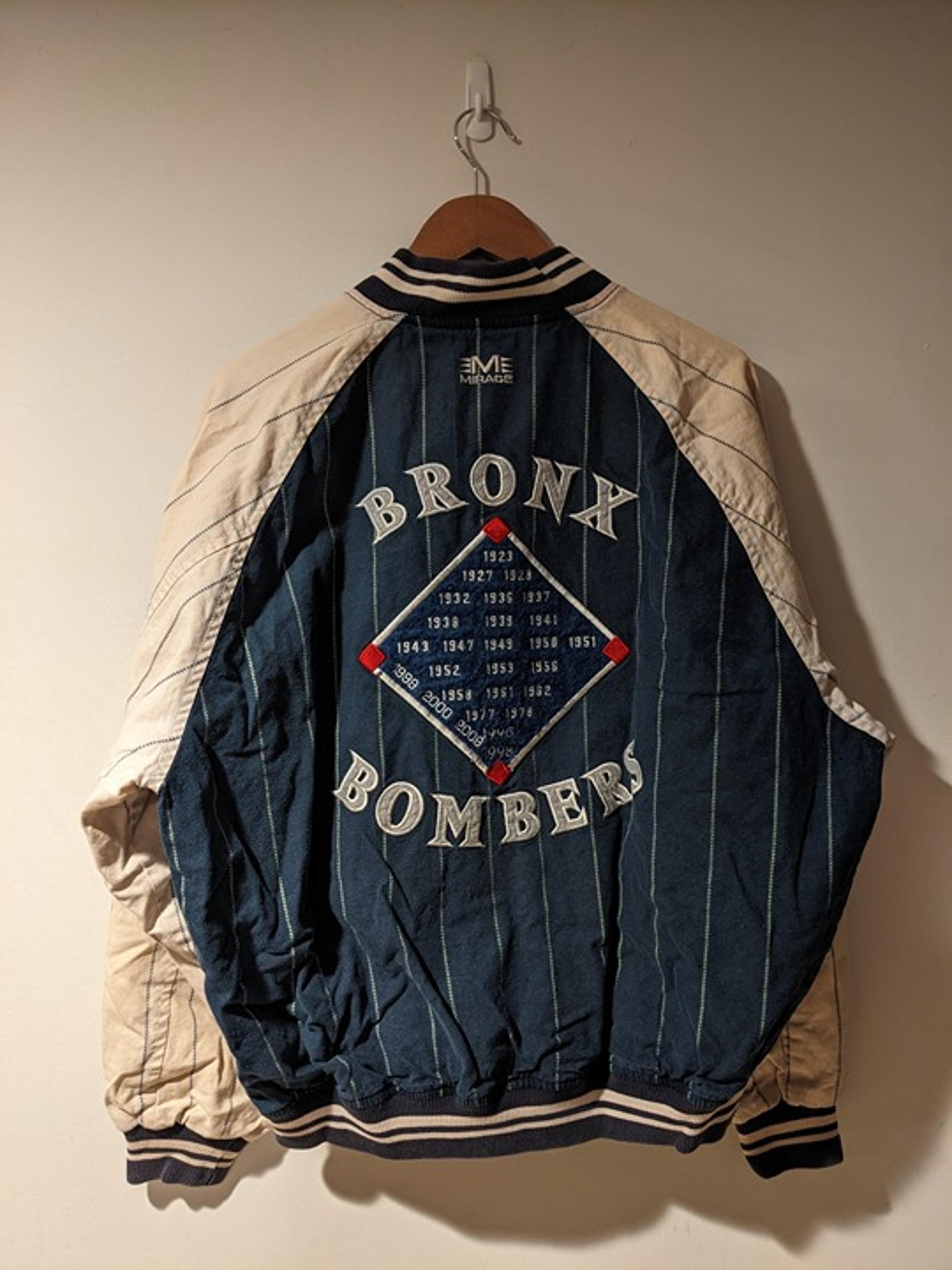 Vintage New York Yankees MLB Baseball Mirage X-Large Reversible Bomber Jacket