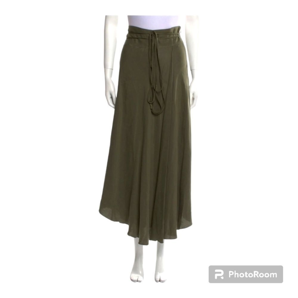 Apiece Apart Maxi Skirt, dark forest Green, Zip clusure, size 4, linen, tencel.