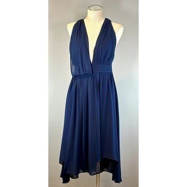 Haute Hippie NWT Drape Dress in Midnight Blue Size S