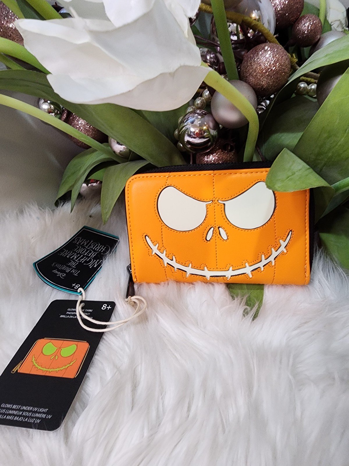 Loungefly Nightmare Before Christmas Jack Skellington Glow GITD Pumpkin Wallet