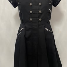 NWT Goth Punk Black Grommet Bondage High Low HiLo Dress size 8