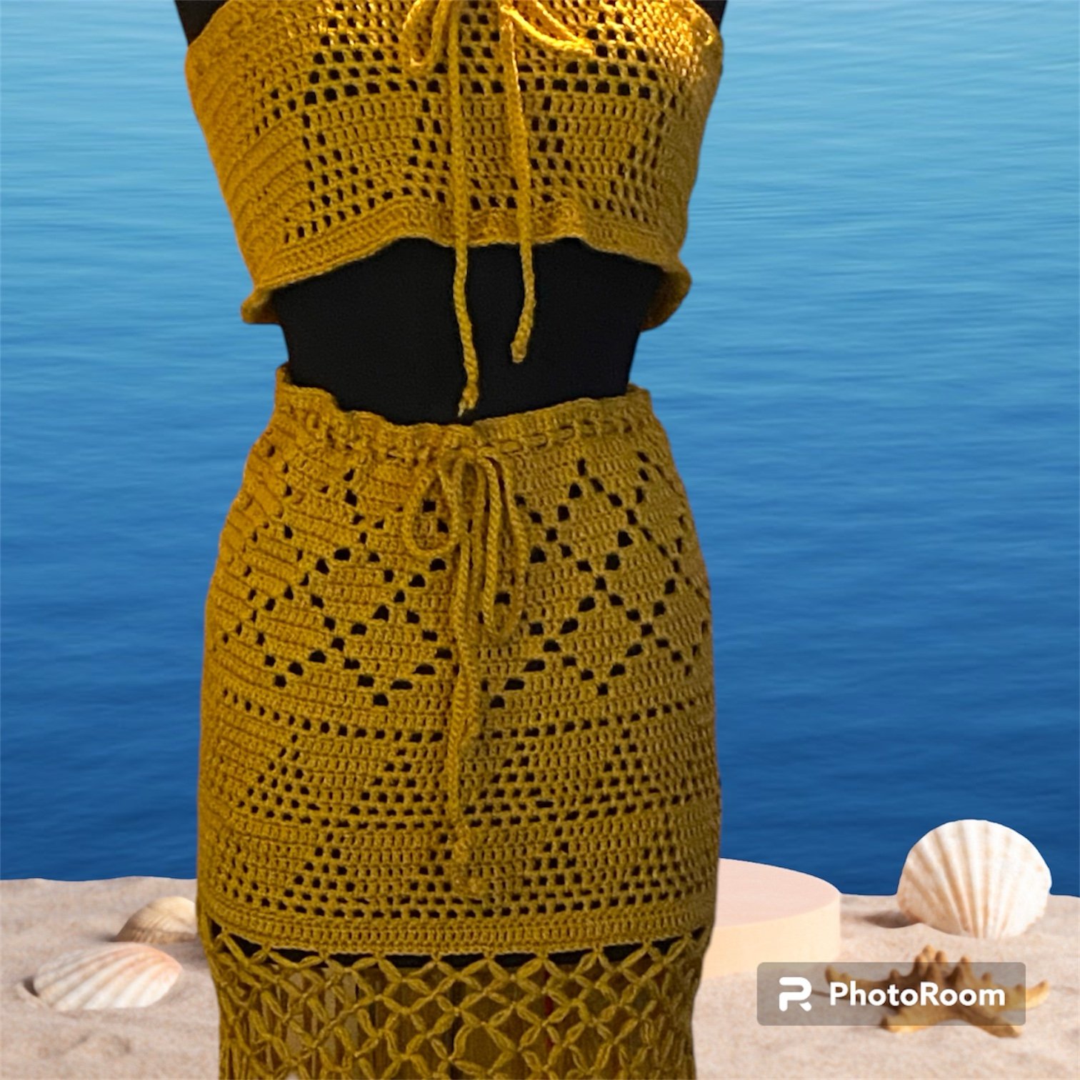 Crochet swimsuit cover-up