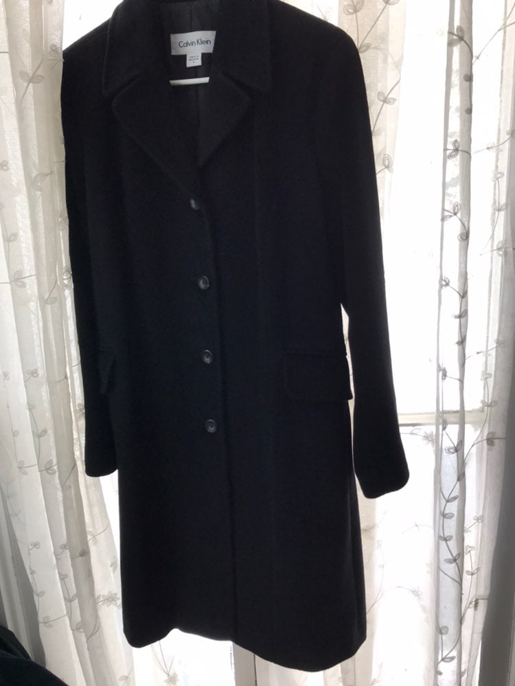 Calvin klein angora wool wool womans coa