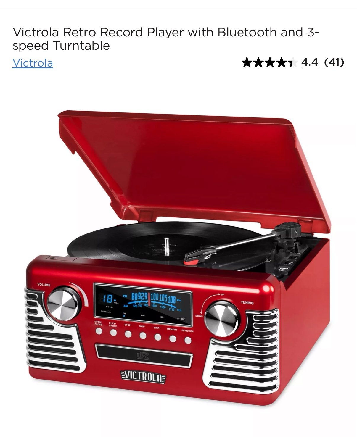 Victrola Haley Retro record player