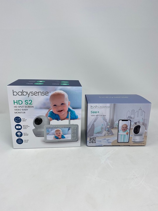 Babysense HD S2 5 Split Screen Video Baby Monitor & Babysense See+ - NEW