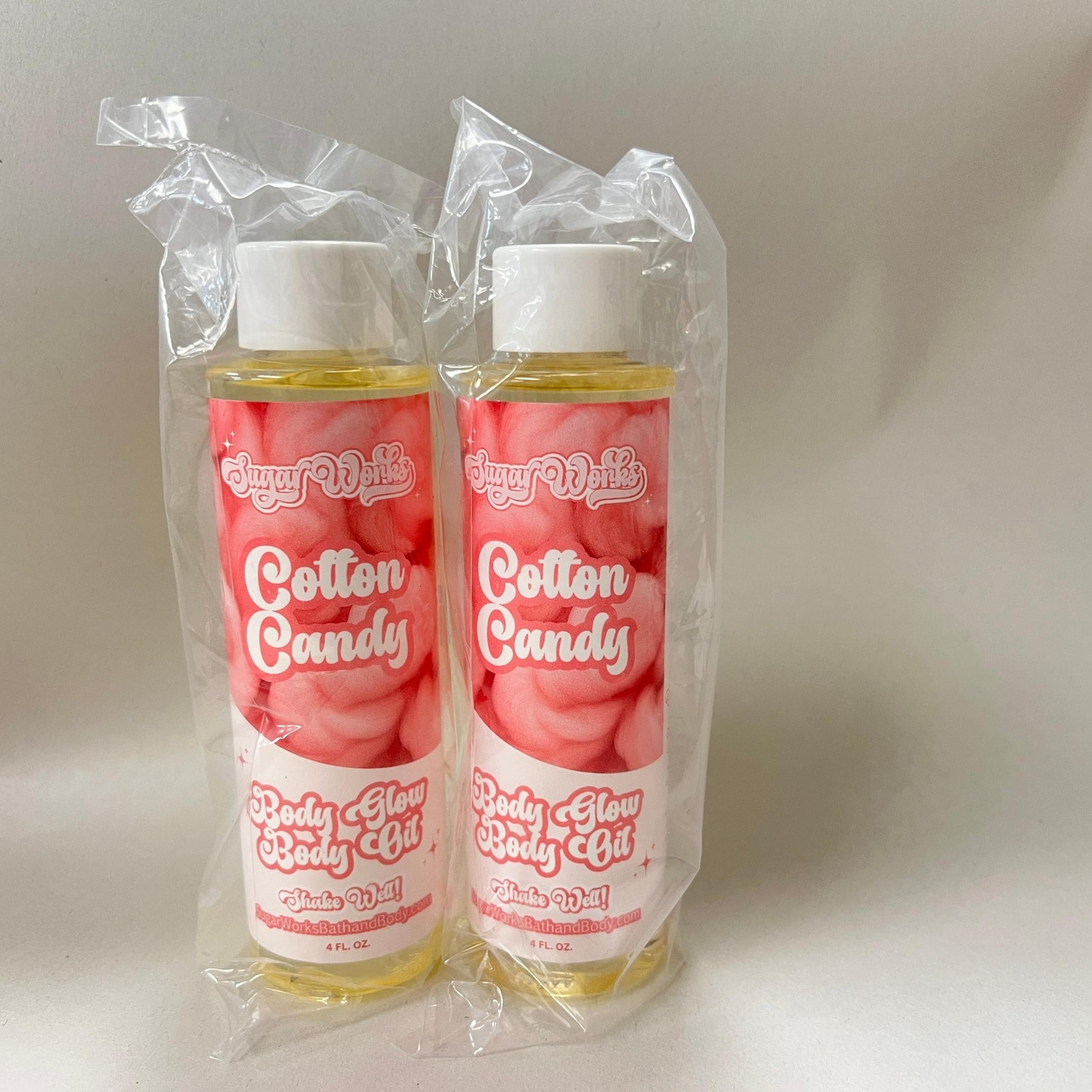SugarWorks Cotton Candy Nourishing Body Glow Oil 2 Pack