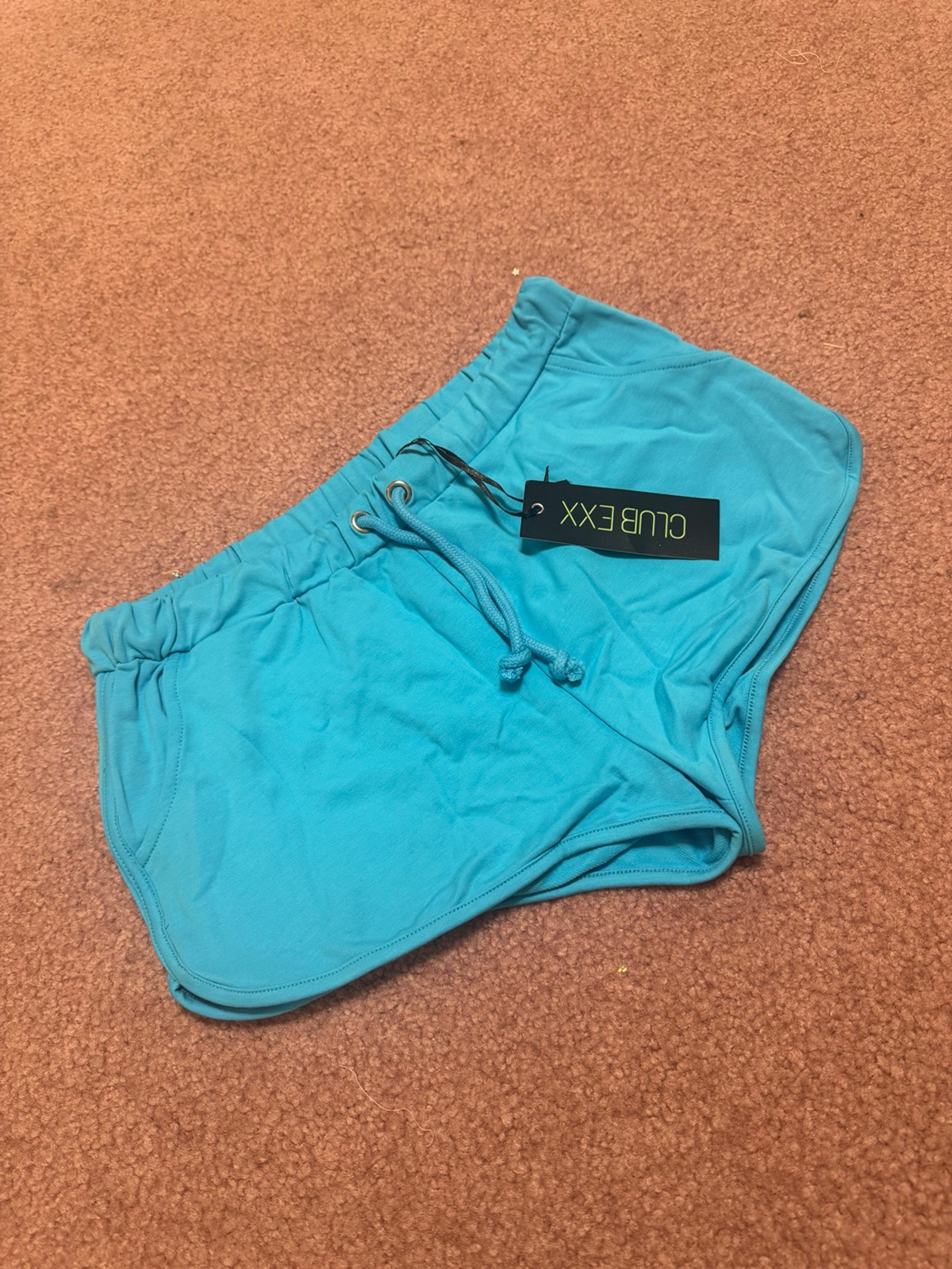 New medium Clubexx dolls kill festival rave shorts teal
