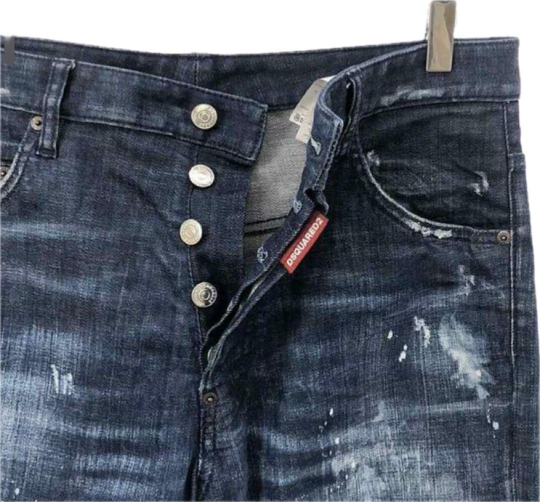 DSQUARED2 DARK WASH 2 COMBAT JEANS Size 48