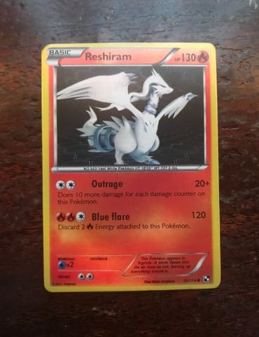 Reshiram Pokemon Card