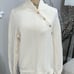 Lauren Ralph Lauren Elegant Ivory Sweater Gold Buttons