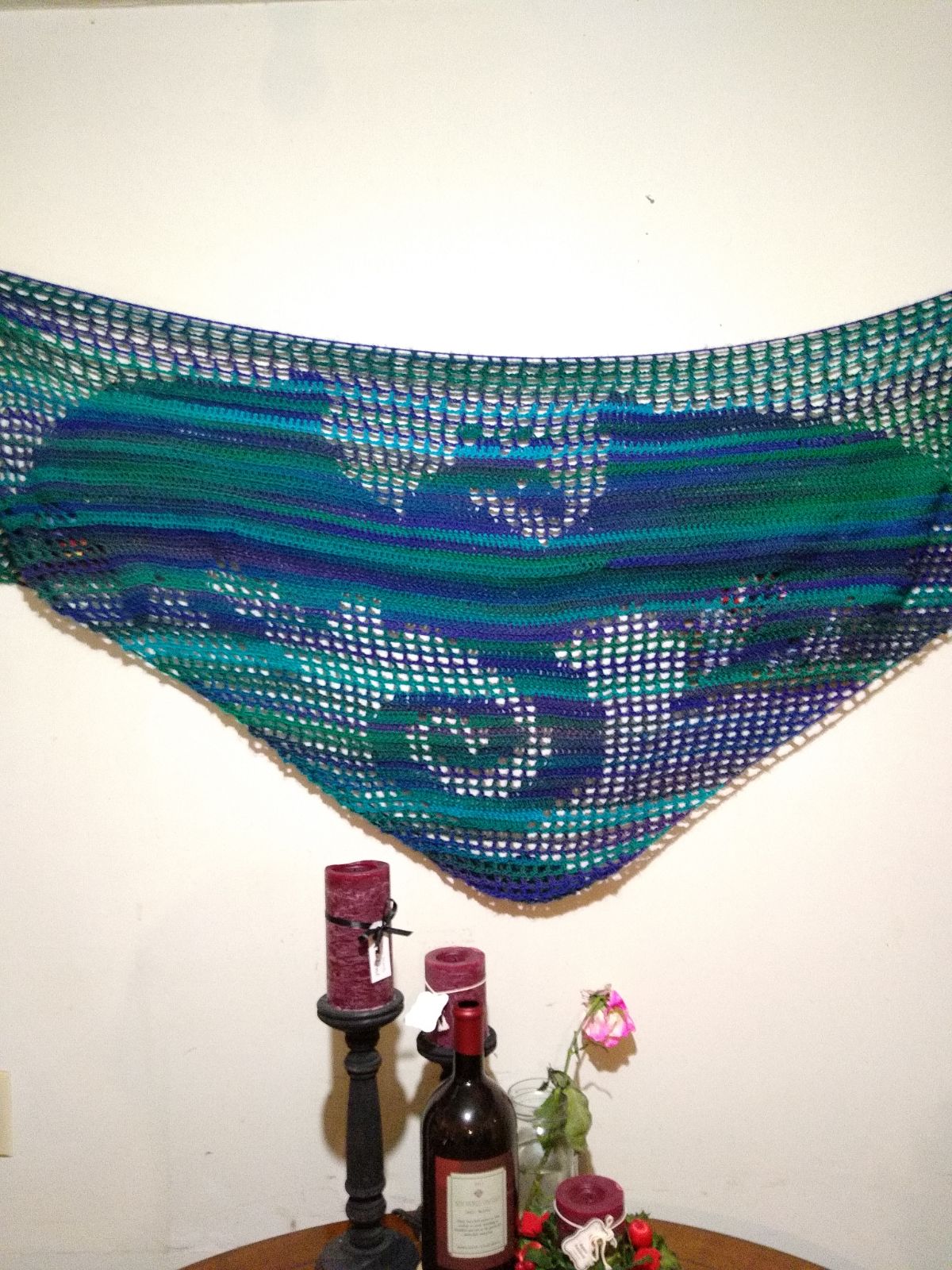 Handmade dragon shawl