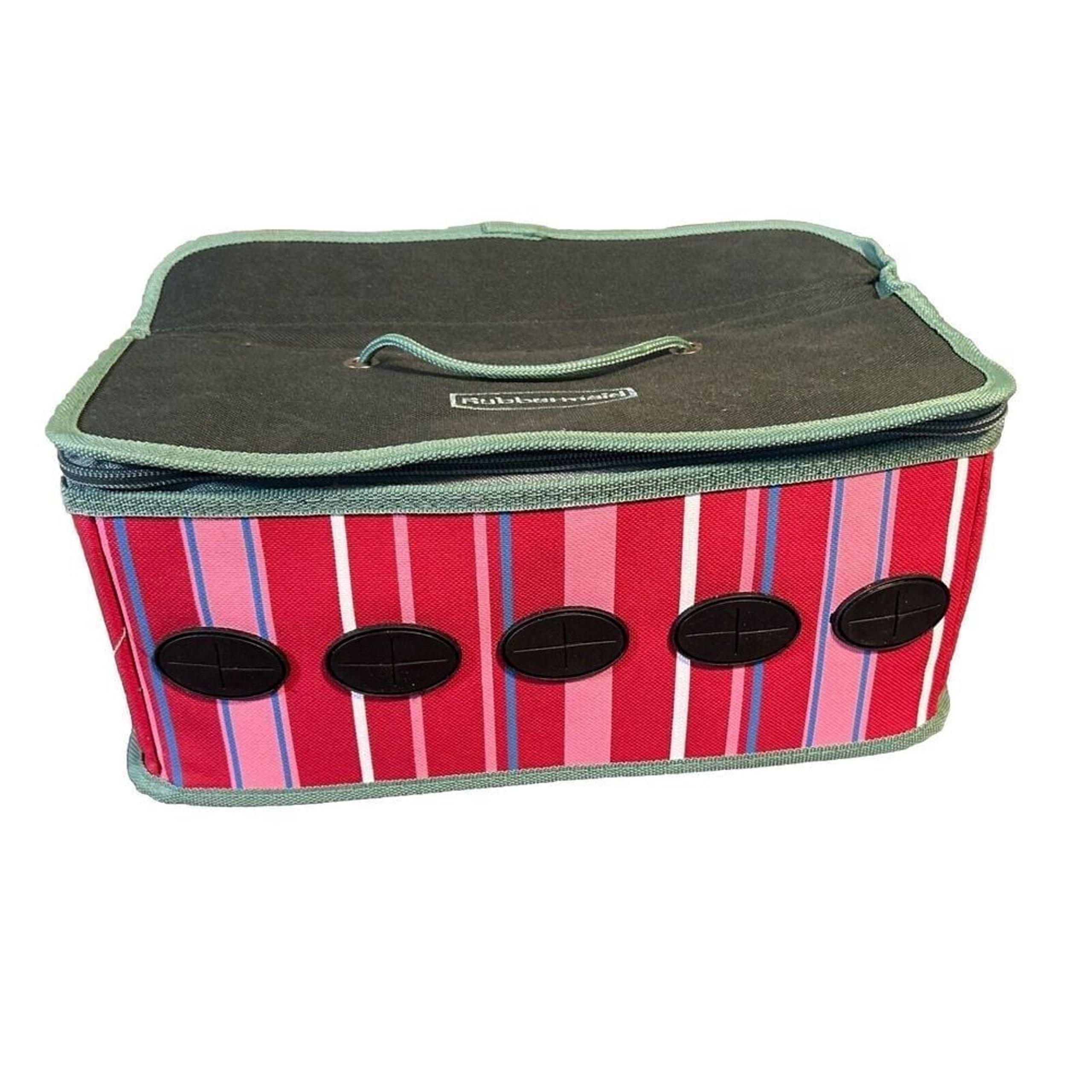 Rubbermaid Ribbon Organizer Holds 5 Rolls Carrying Tote Gift Storage Holiday