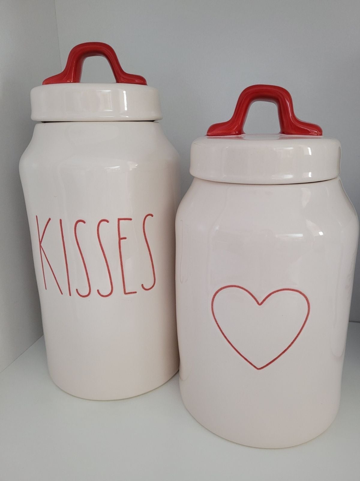 Rae Dunn Valentine Canisters