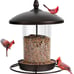 Bird Feeders for Outdoors, Metal Bird Feeder Holds 3LB Seeds, Wild Bird Feeder E