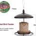 Bird Feeders for Outdoors, Metal Bird Feeder Holds 3LB Seeds, Wild Bird Feeder E