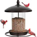 Bird Feeders for Outdoors, Metal Bird Feeder Holds 3LB Seeds, Wild Bird Feeder E