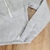 American Eagle Aerie Gray Hooded Lace Up Vneck Cropped Sweatshirt Medium