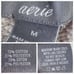 American Eagle Aerie Gray Hooded Lace Up Vneck Cropped Sweatshirt Medium