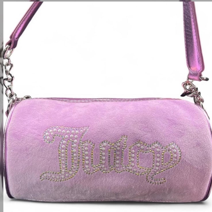 Violet string of pearls velour juicy couture bag BNWT.