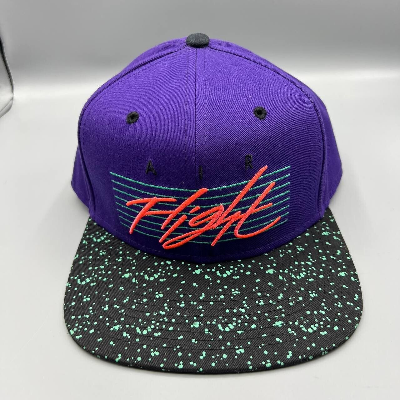 Air Jordan Flight Hat Men Purple Speckled Print Nike Snap Back Cap