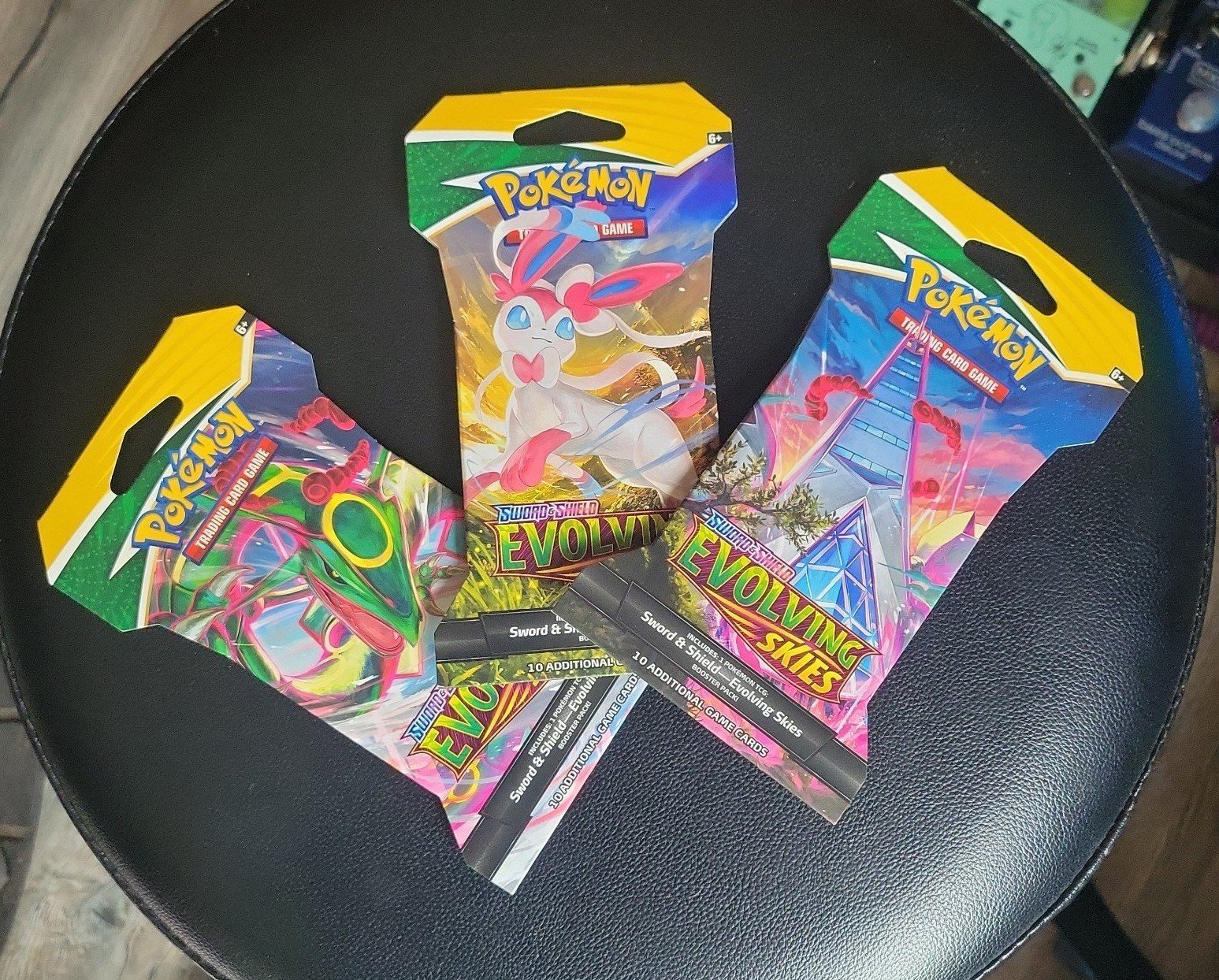 Sleeved Pokemon Booster Packs Evolving Skies.