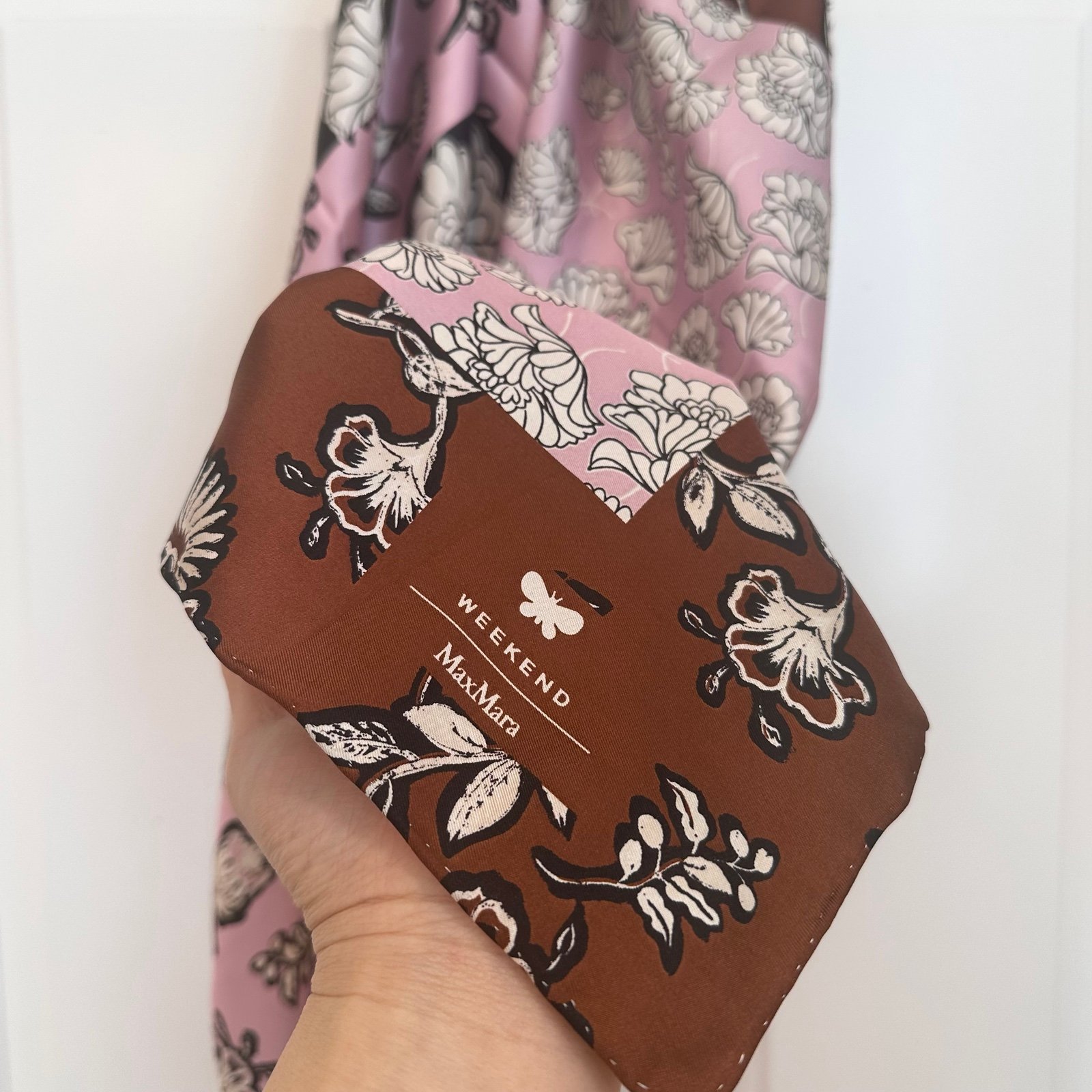 NWOT Max Mara Weekend Label-cut Printed Silk Twin Scarf