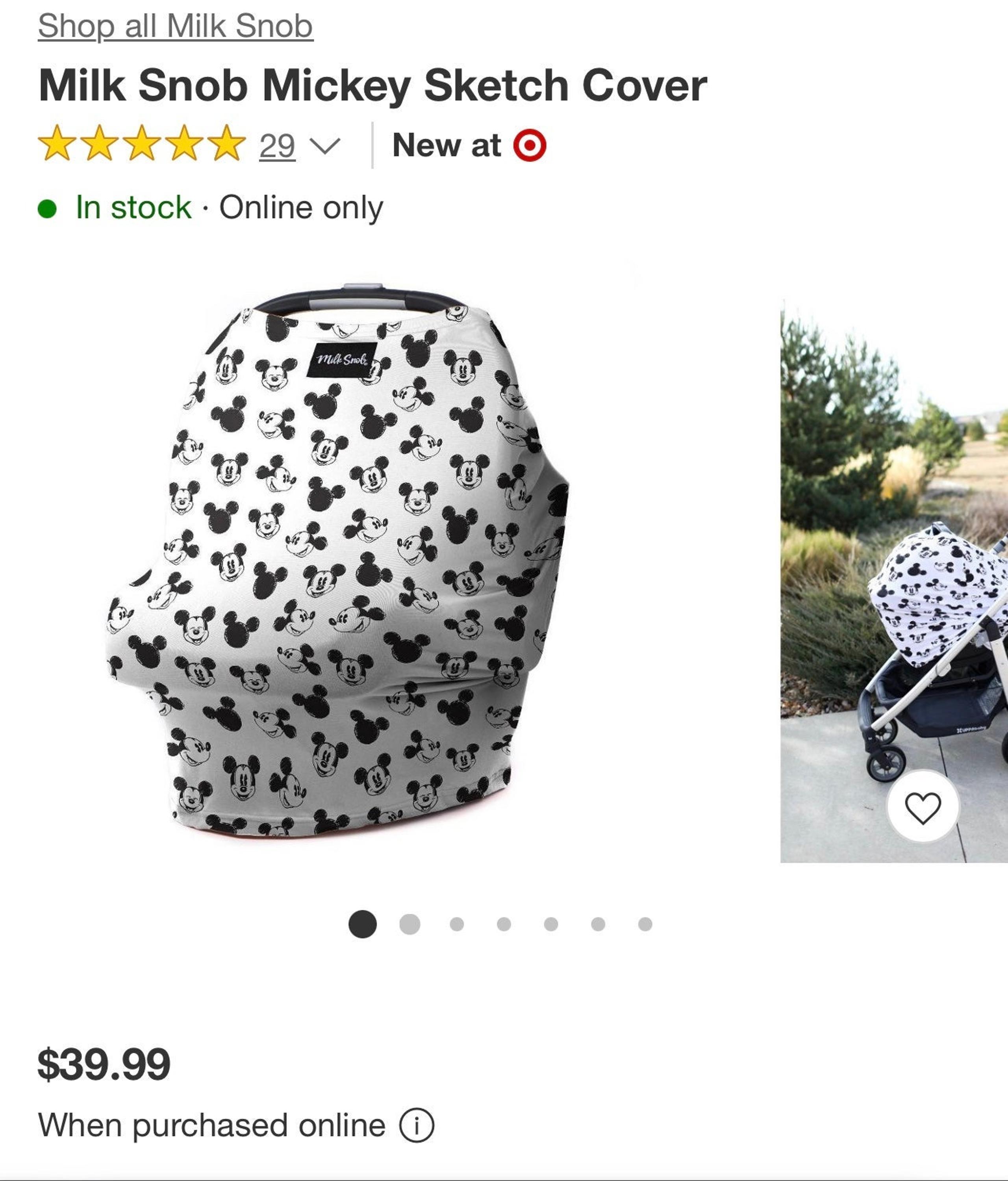 Disney Mickey Milk Snob car seat breastfeeding cover