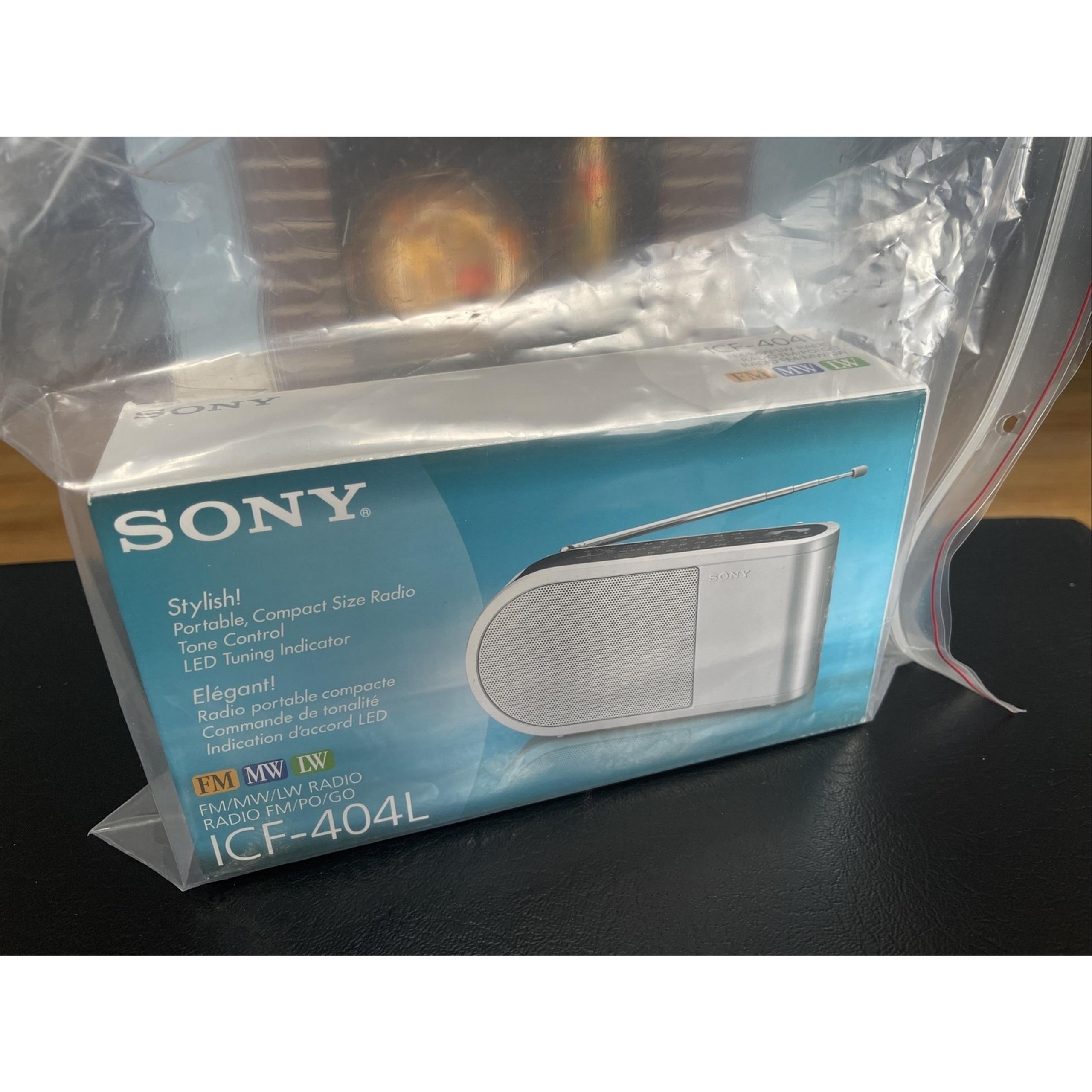 Sony ICF-404L FM/MW/LW Analog Portable Radio - BRAND NEW