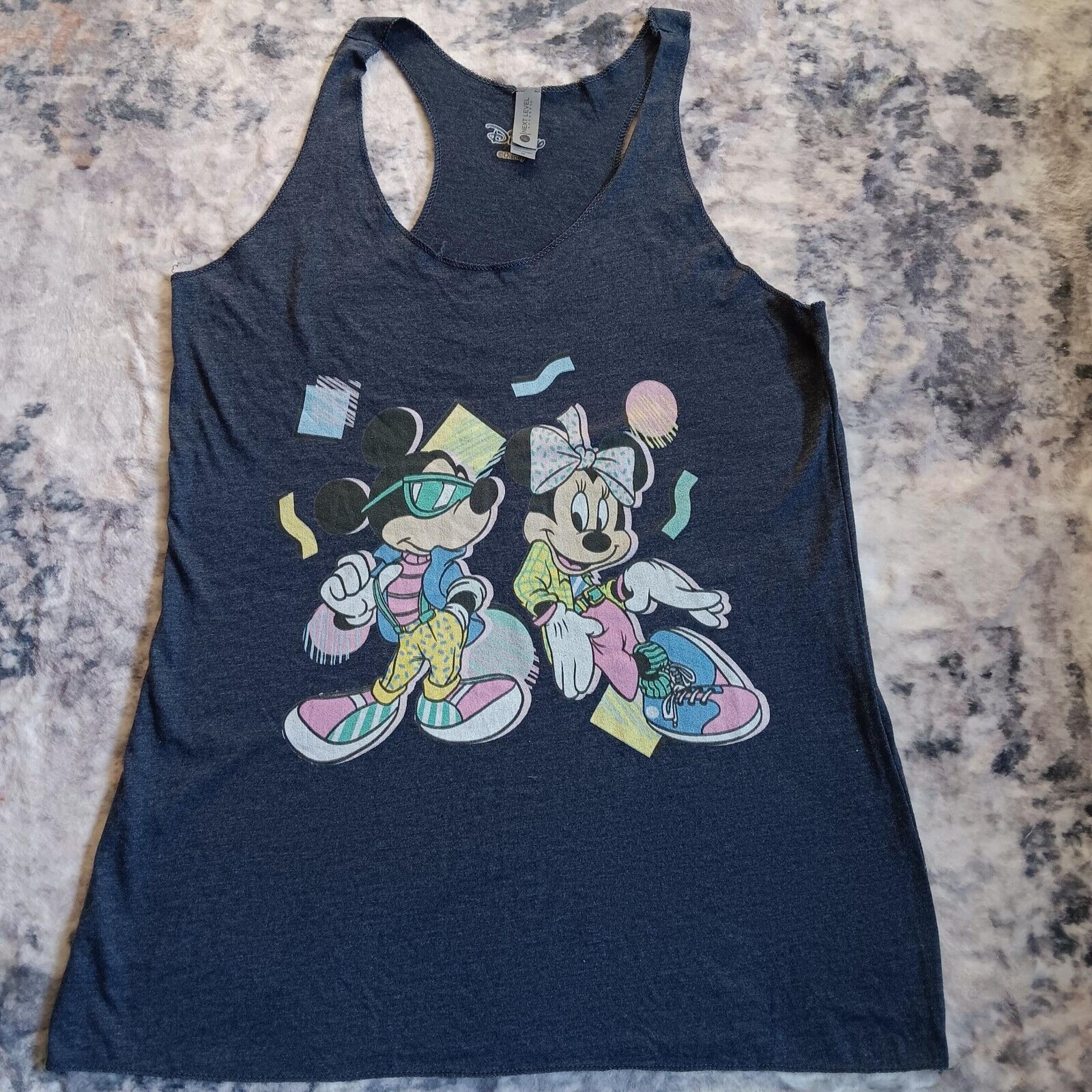 Women's Disney Mickey And Minnie Racerback Blue Tank Sz M (2 for 1 DEAL)