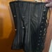 Black Leather metal ribbed corset