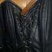 Black Leather metal ribbed corset