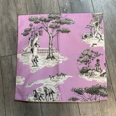 The Inside + Salamandre’ Purple Toile’ Basketball Pillow Cover