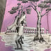 The Inside + Salamandre’ Purple Toile’ Basketball Pillow Cover