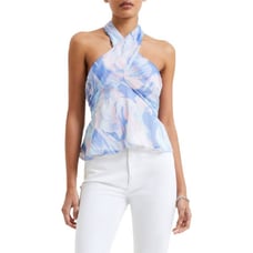 French Connection Dalla Verona Smocked Halter Top - Size 2