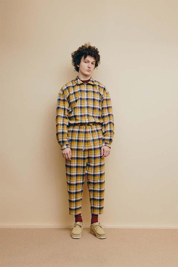 高評価なギフト Brand New DIGAWEL Sarrouel Pants① check MUSTARD パンツ