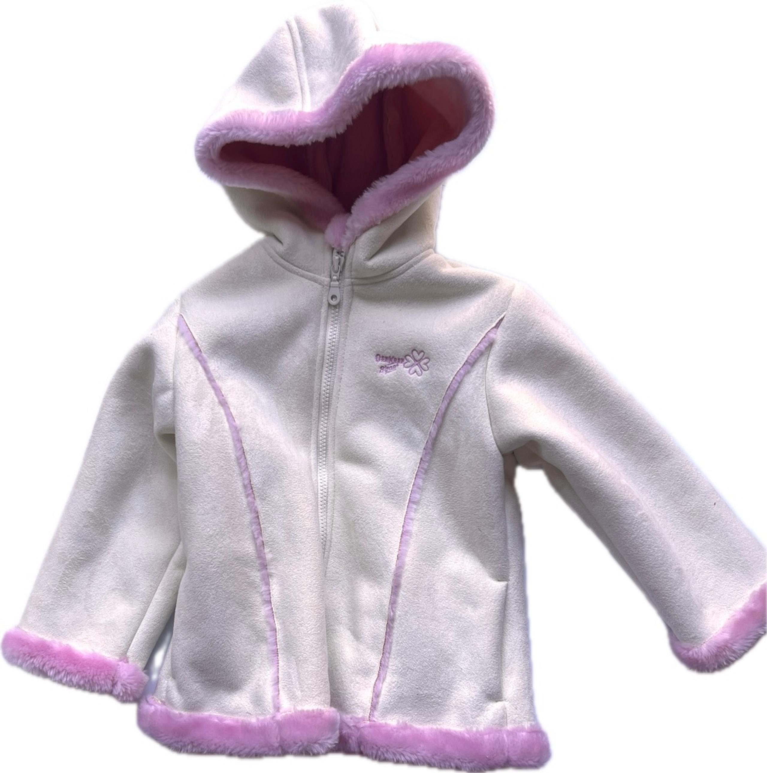 Oshkosh coat jacket Size: 4T faux suede & Fur  hooded Zipper